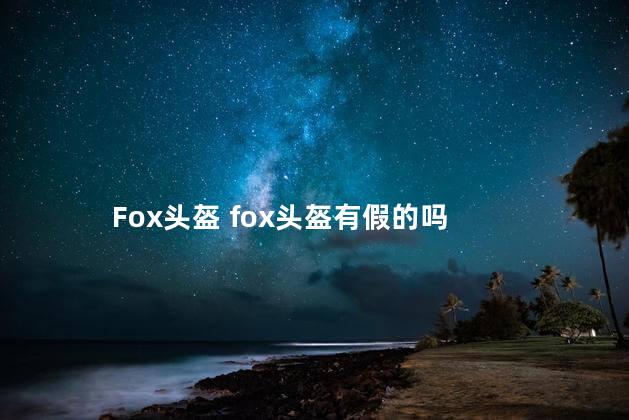 Fox头盔 fox头盔有假的吗